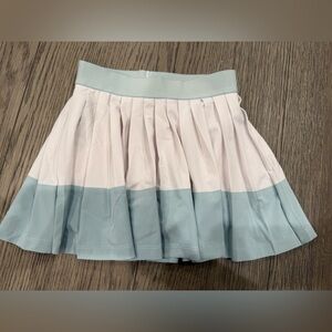 Athleta Girl Mint & White Pleated Skort